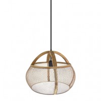 Distribuidor - Lâmpadas Diversas | Colgantes Rustica | COLGANTE RIBEIRA NEGRO/CUERO 1XE27 REGX43X43CM Ref: 223294386